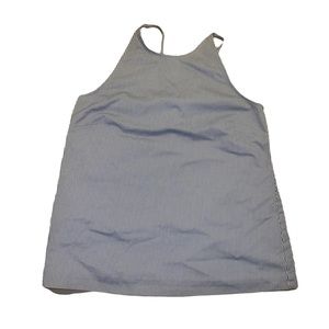 Theory Women’s Medium Blue Halter Seersucker Top